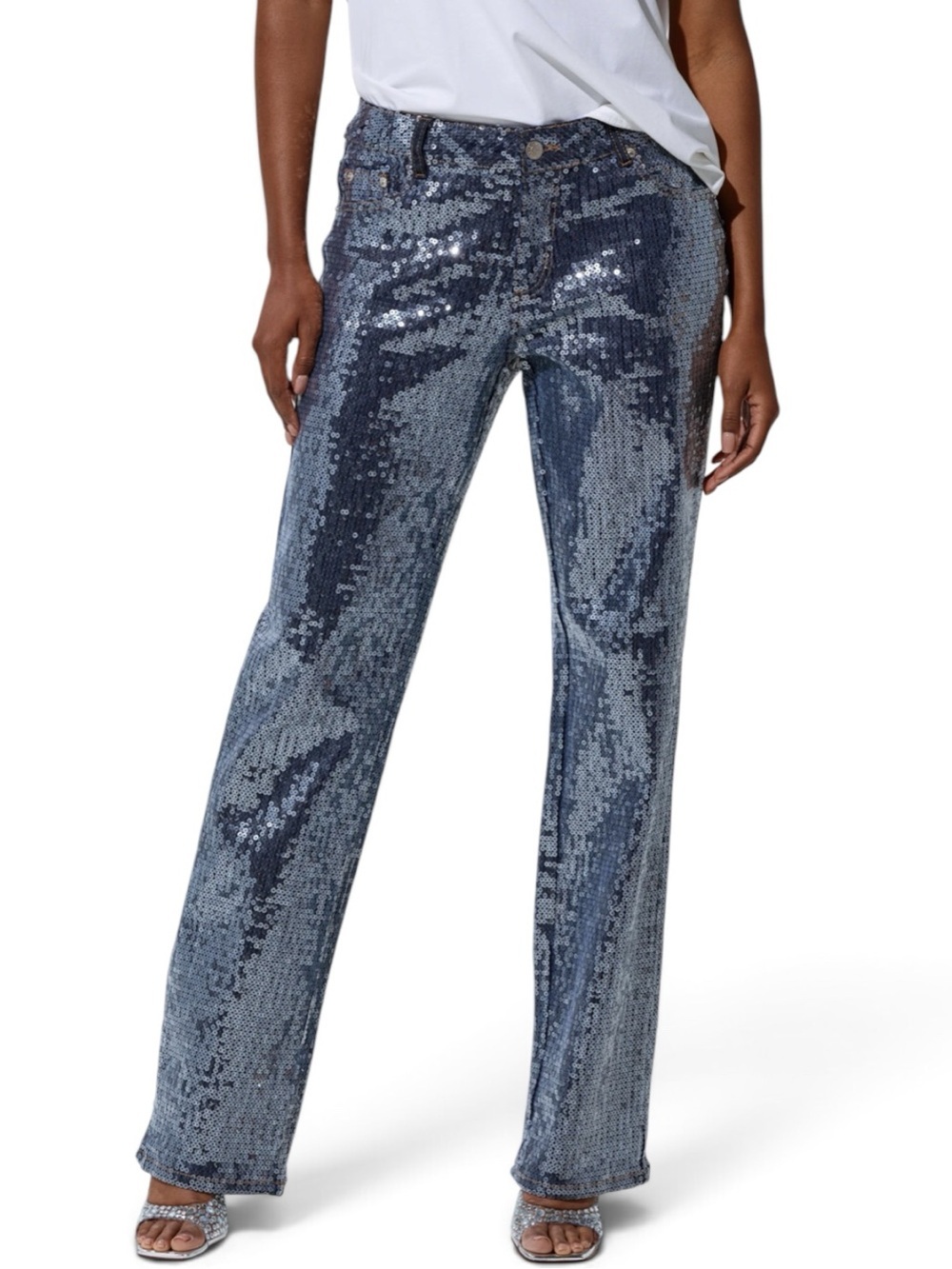 🔥🔥 AKIRA ASHTON SEQUIN DENIM PANT